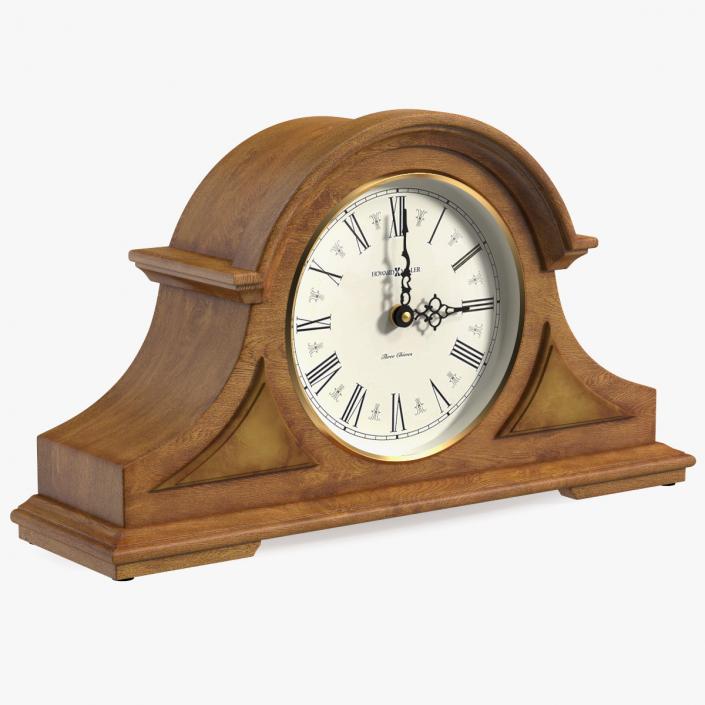 3D Howard Miller Burton II Mantel Clock Yellow model