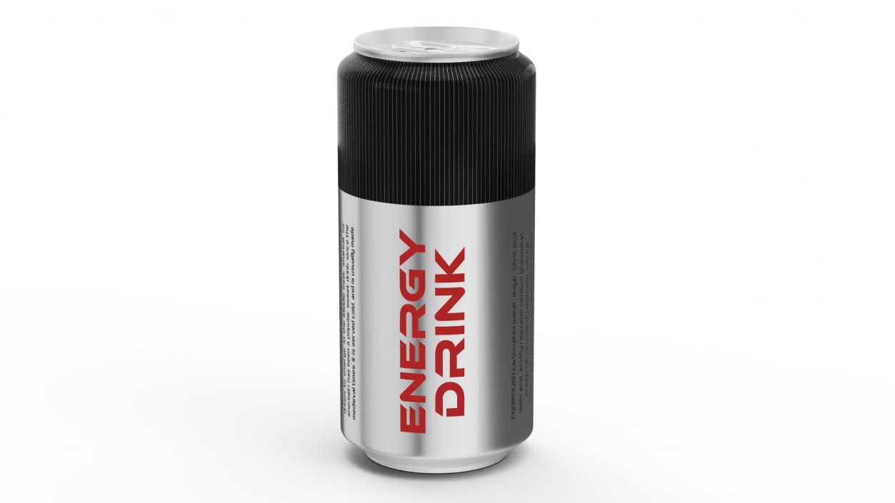 Energy Drink Can Mockup 270ml 3D model