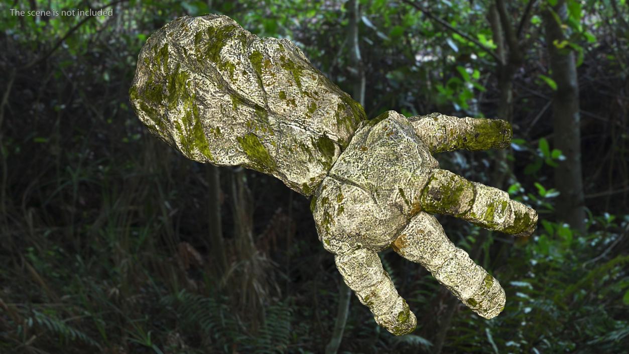 Stone Golem Hand Rigged for Maya 2 3D model