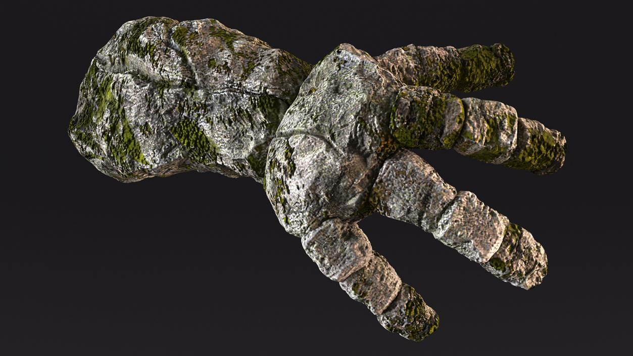 Stone Golem Hand Rigged for Maya 2 3D model