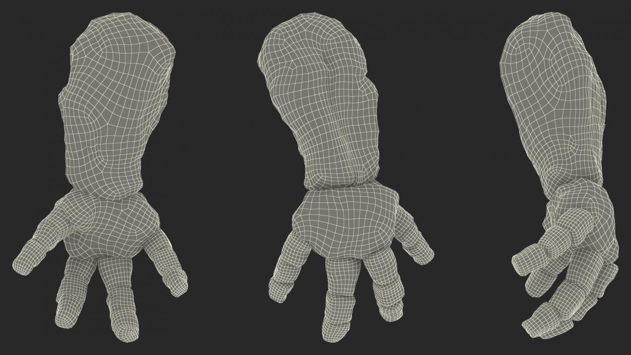 Stone Golem Hand Rigged for Maya 2 3D model