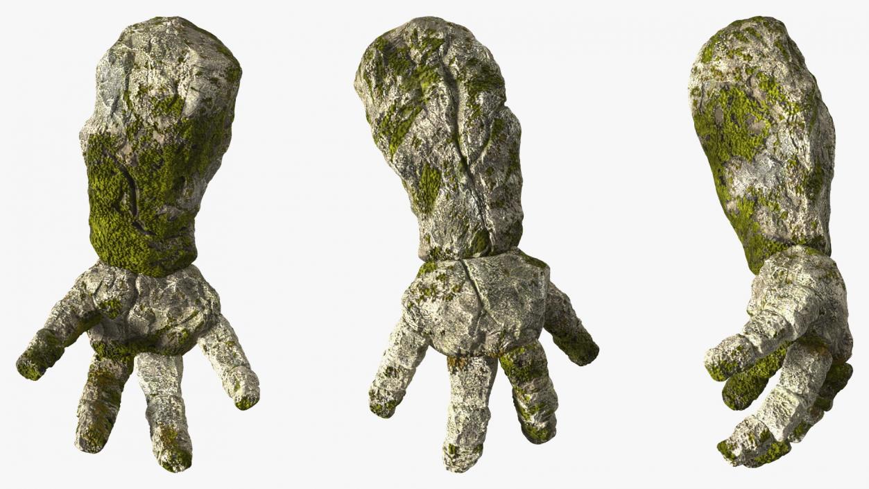 Stone Golem Hand Rigged for Maya 2 3D model