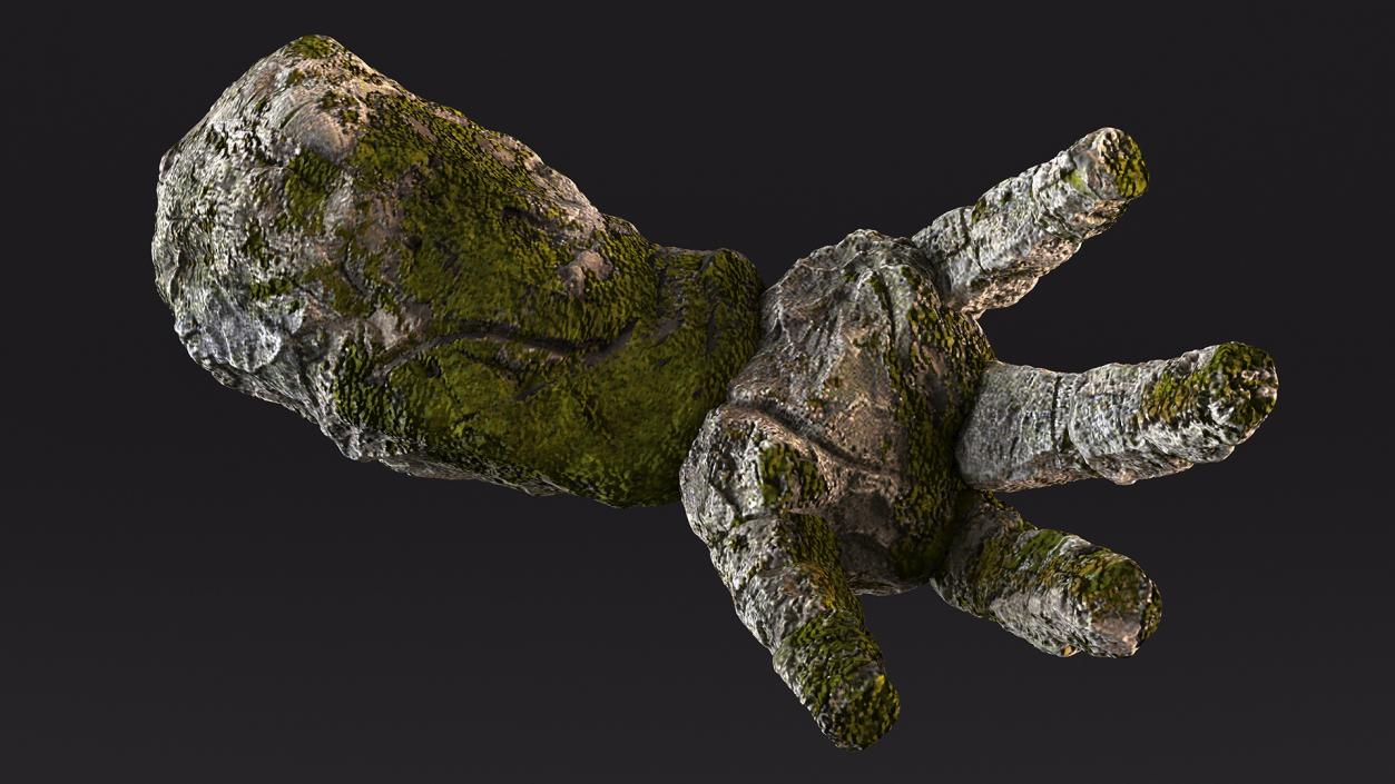 Stone Golem Hand Rigged for Maya 2 3D model