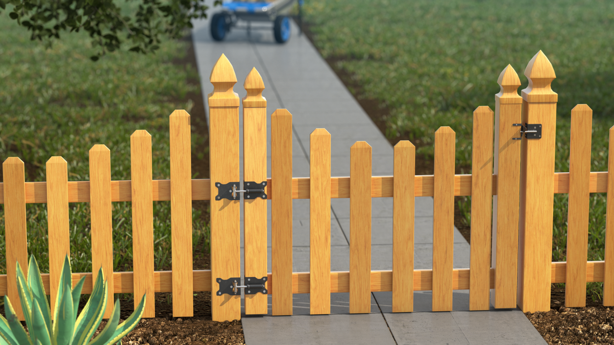 3D Scalloped Fence Section model