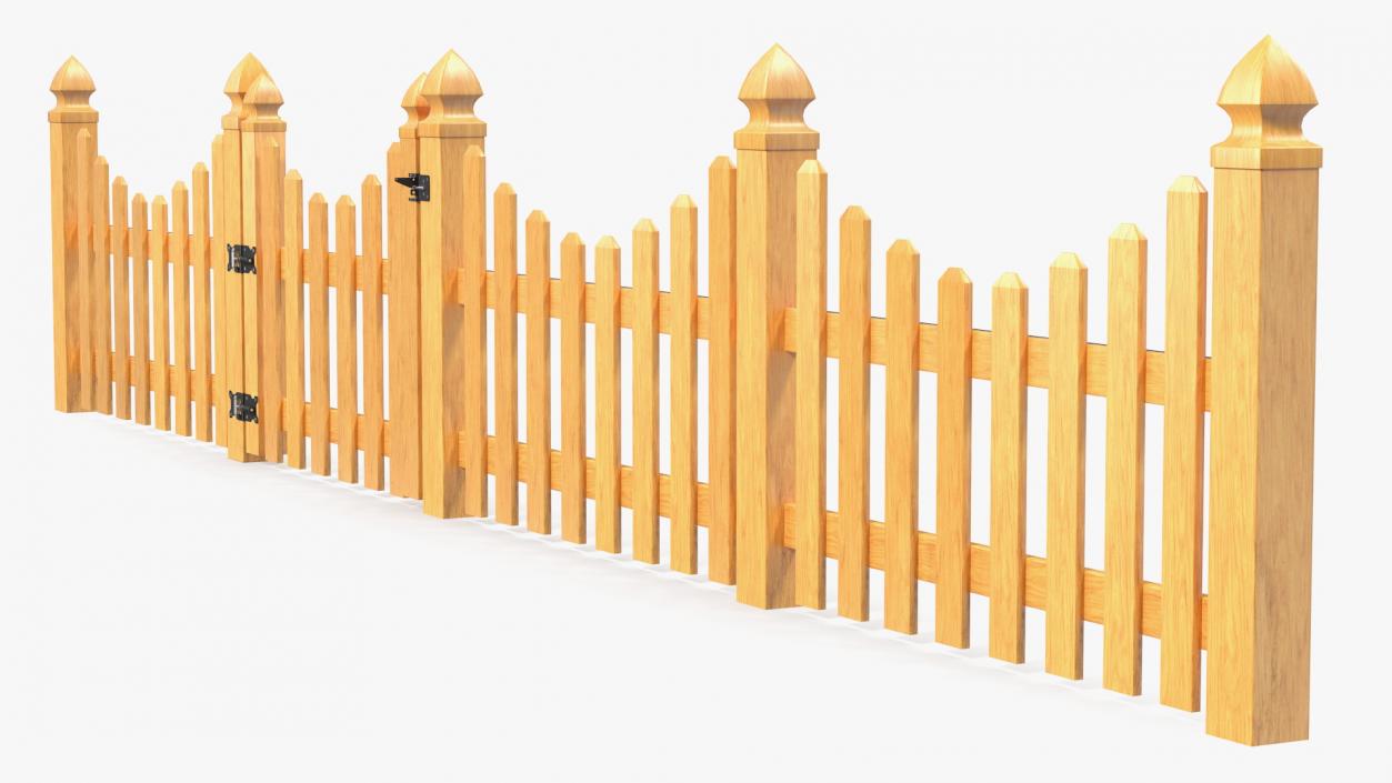 3D Scalloped Fence Section model