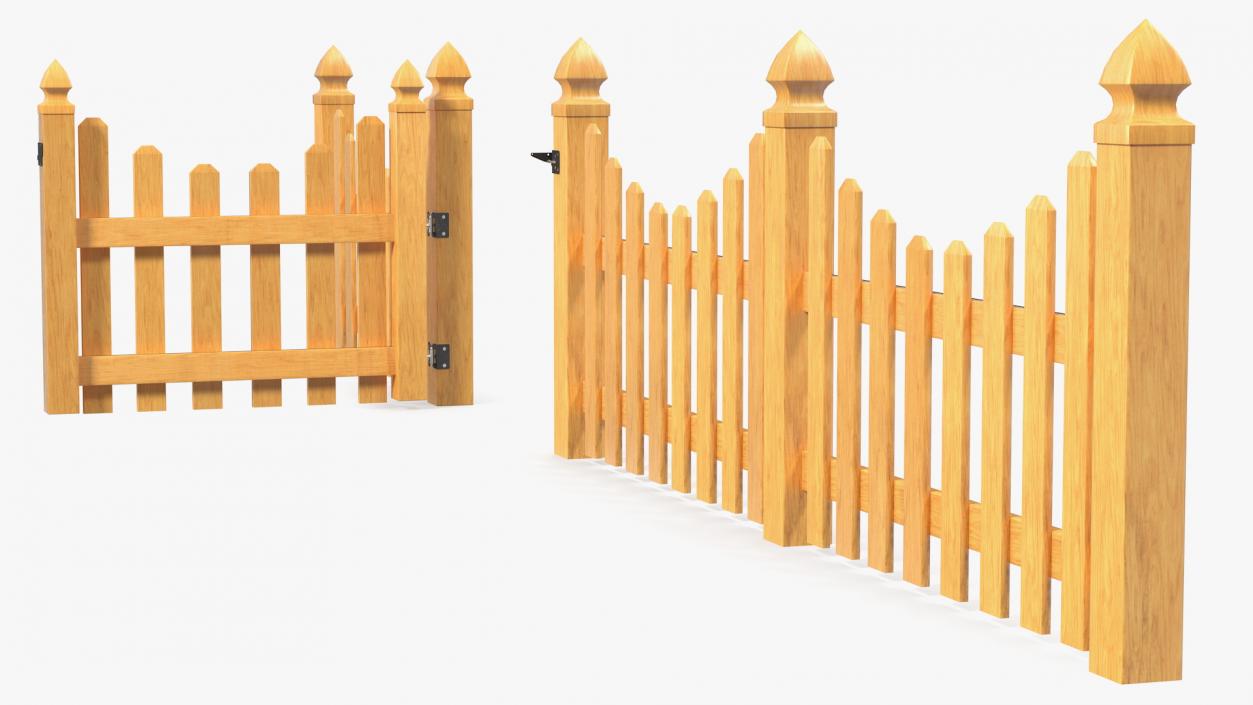 3D Scalloped Fence Section model