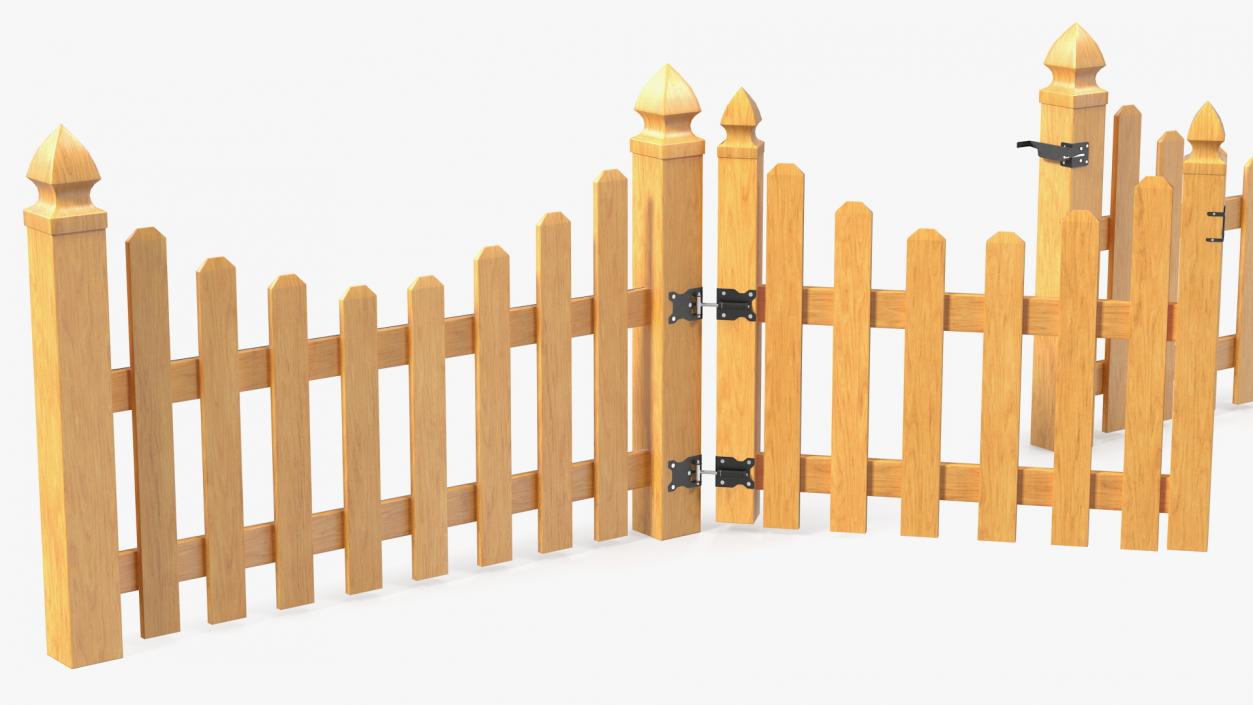 3D Scalloped Fence Section model