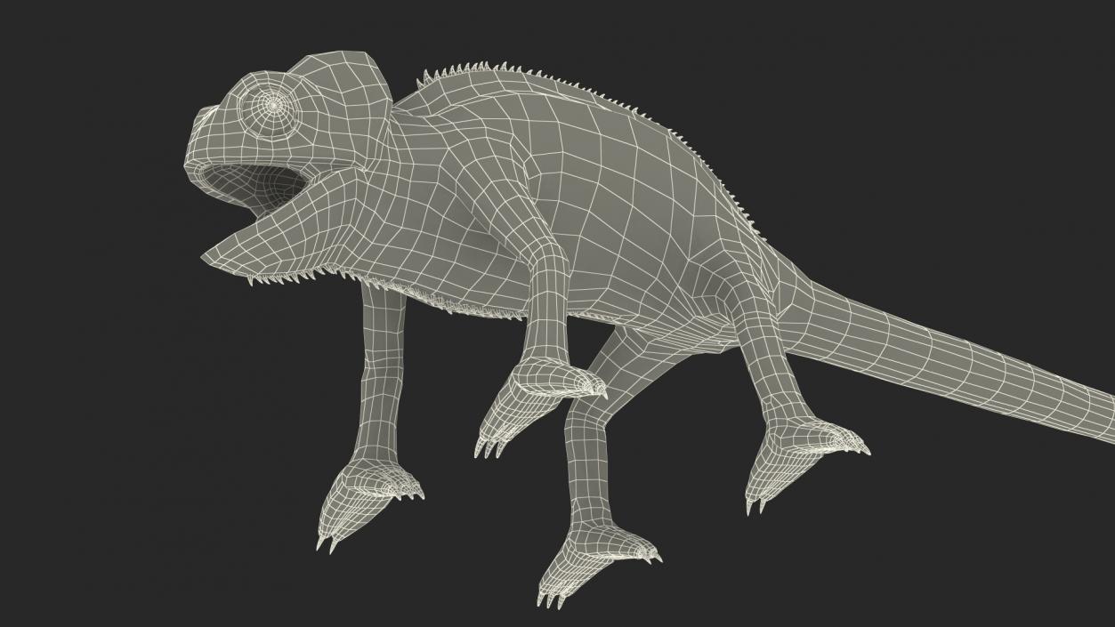 3D Chameleon Red model