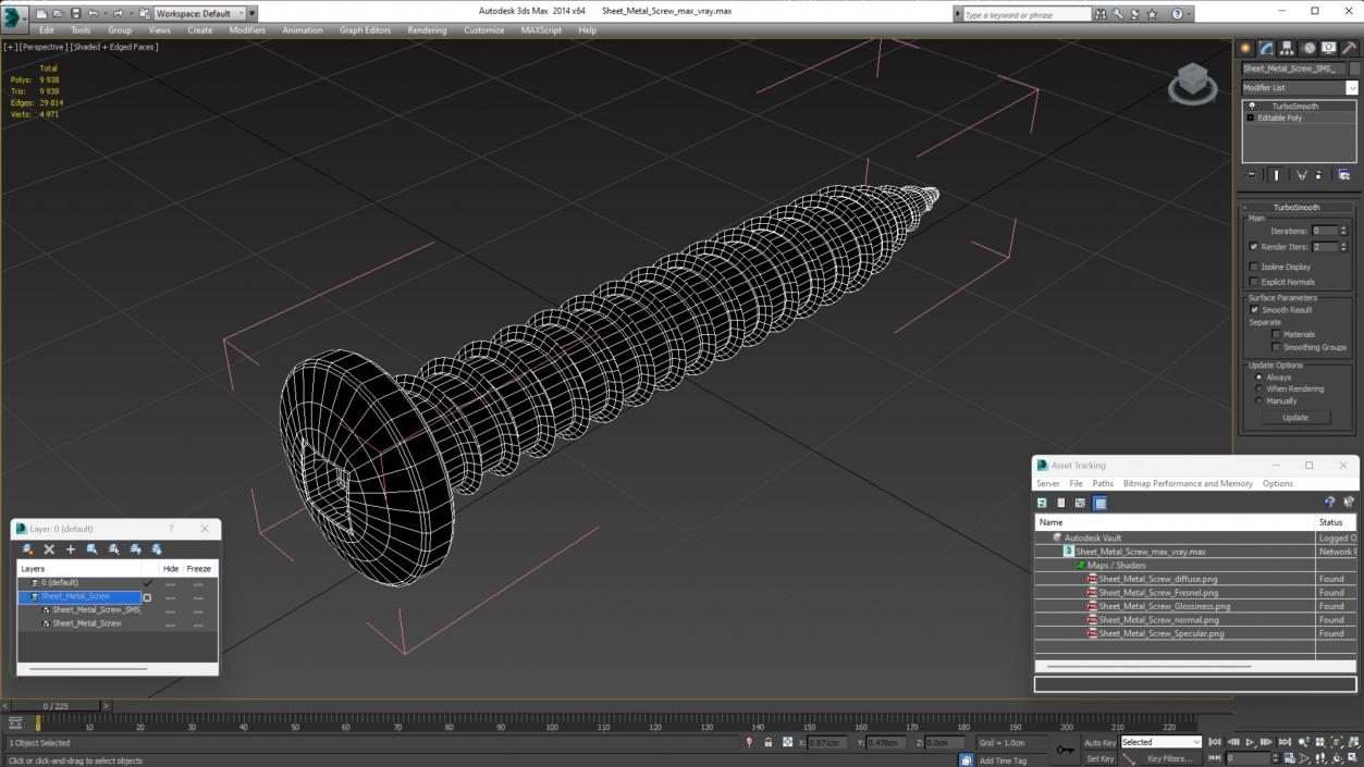 Sheet Metal Screw 2 3D model