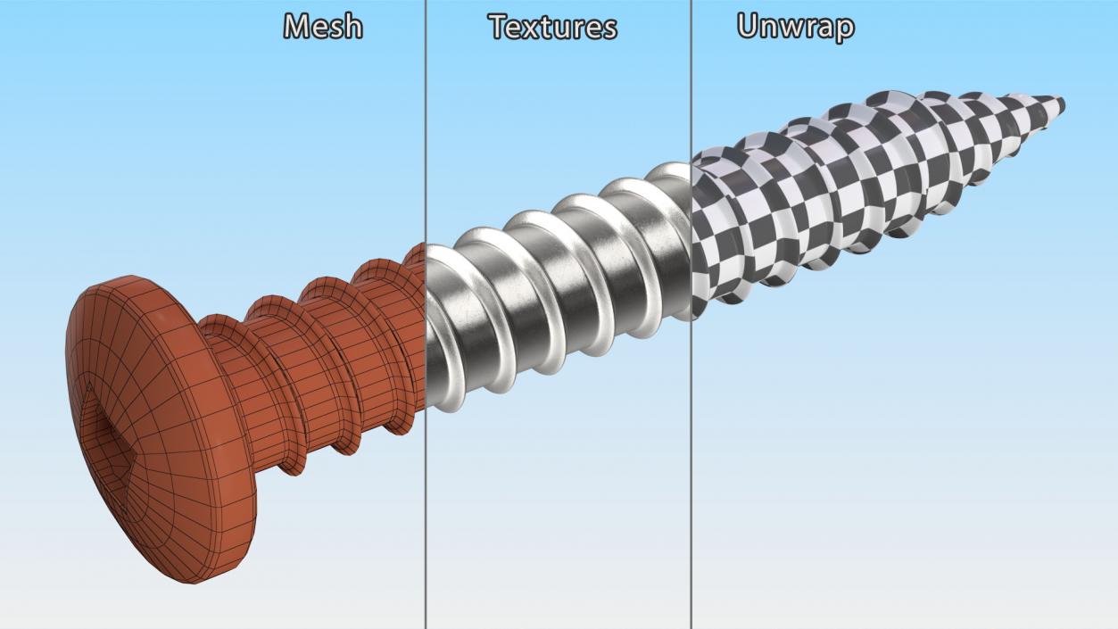 Sheet Metal Screw 2 3D model