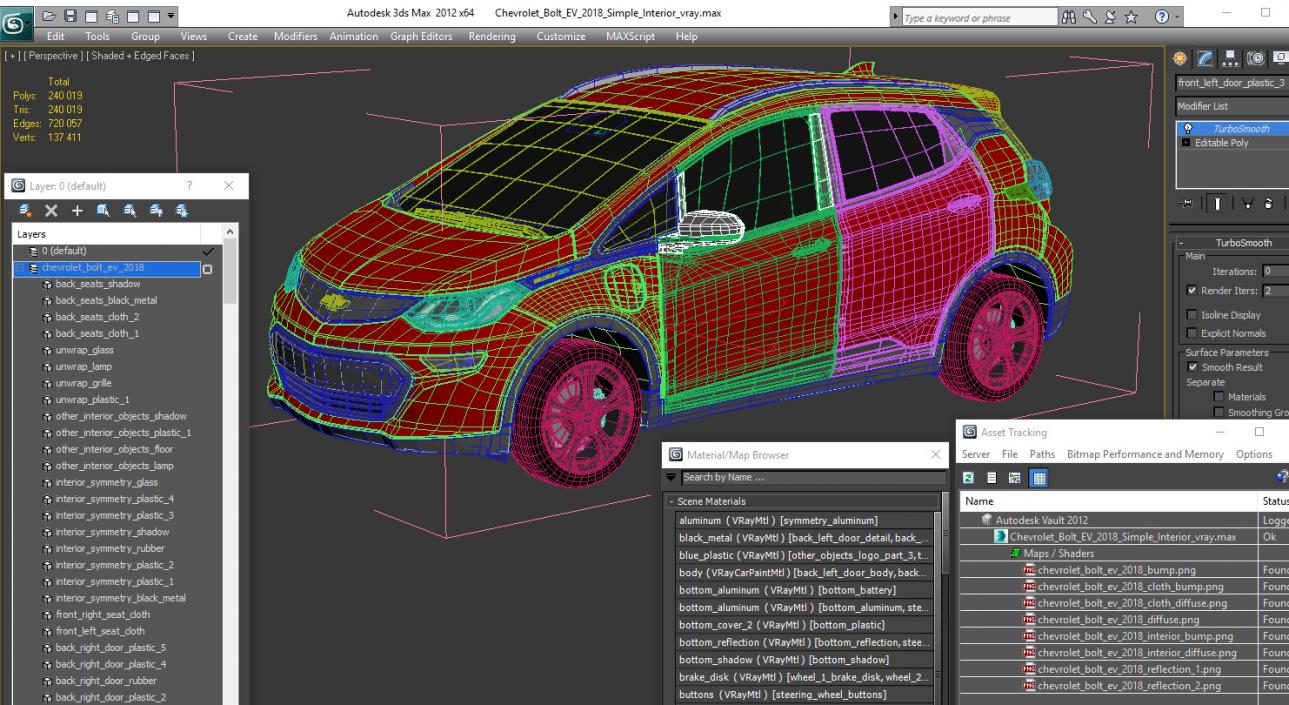 3D Chevrolet Bolt EV 2018 Simple Interior model