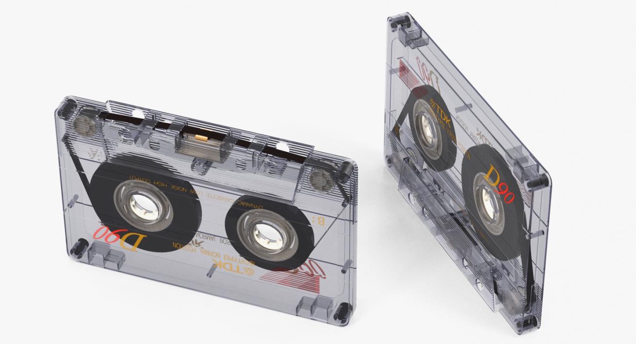 Blank Audio Cassette Tape with Box 3D model