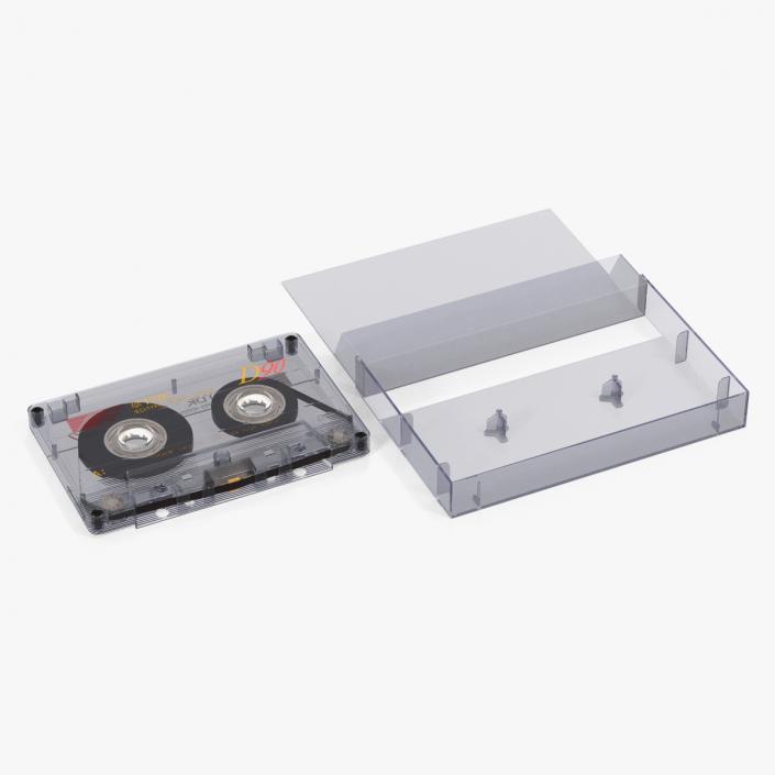 Blank Audio Cassette Tape with Box 3D model