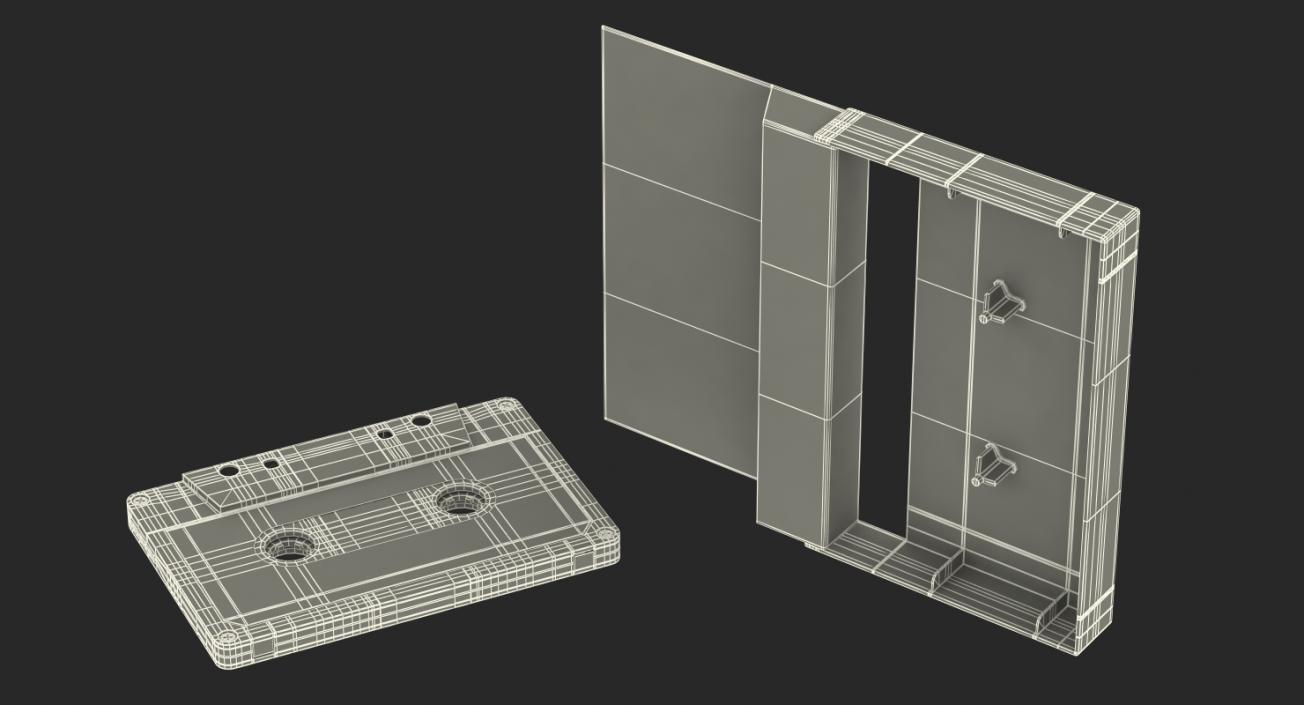 Blank Audio Cassette Tape with Box 3D model