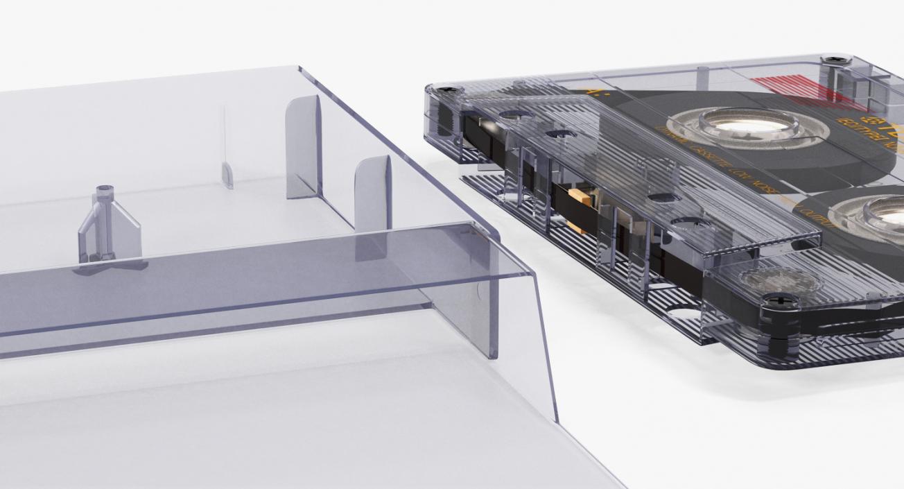 Blank Audio Cassette Tape with Box 3D model