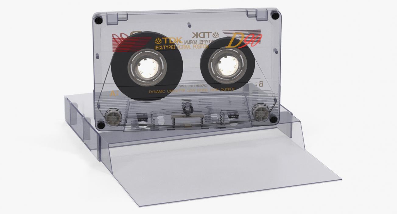 Blank Audio Cassette Tape with Box 3D model