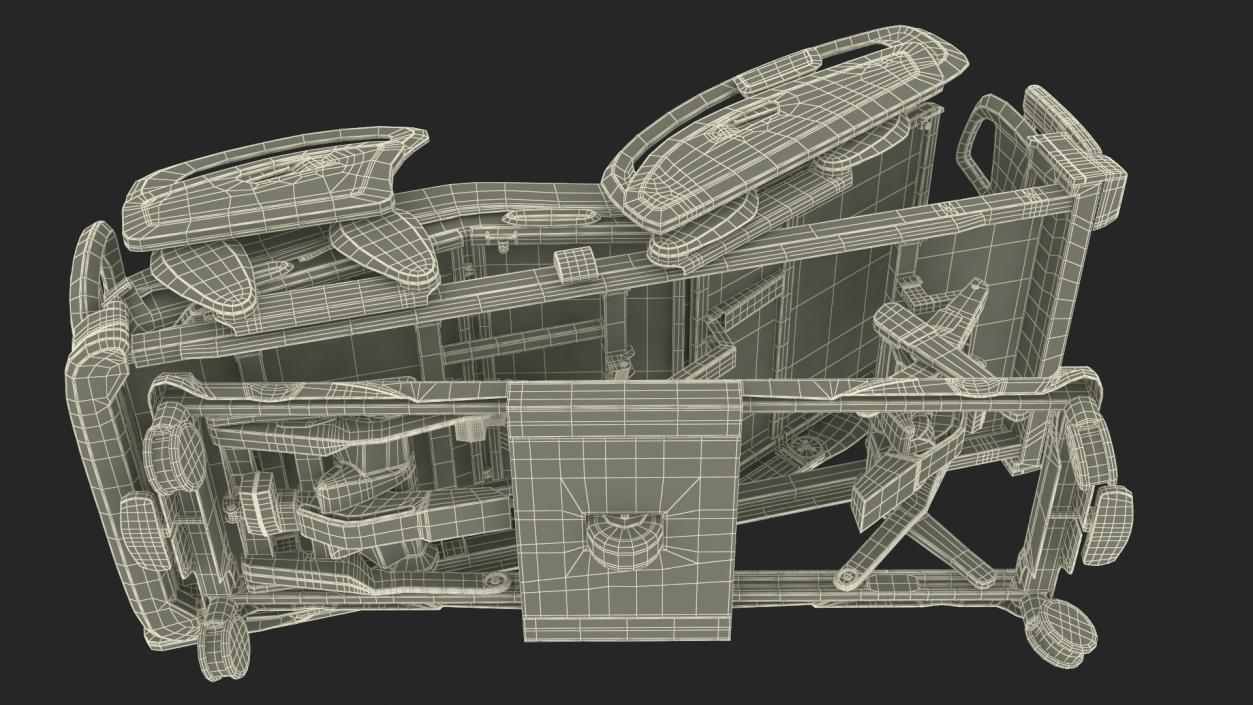 3D model Stryker Procuity ZM Smart Hospital Bed Rigged