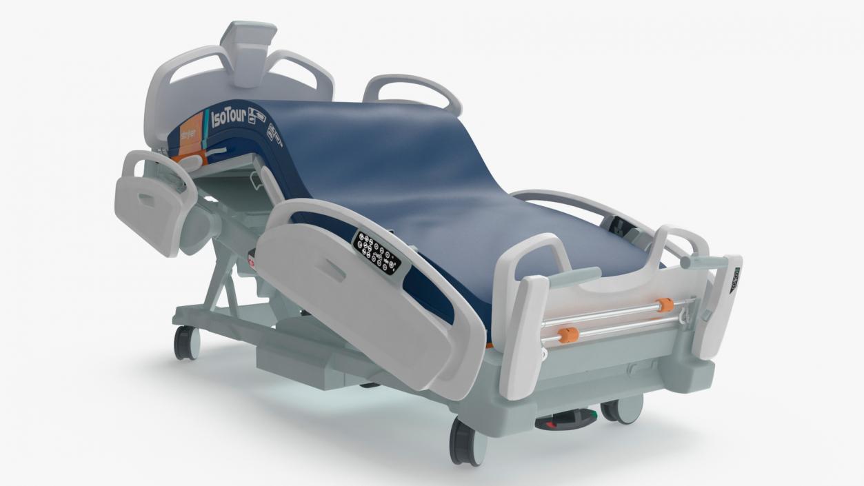 3D model Stryker Procuity ZM Smart Hospital Bed Rigged