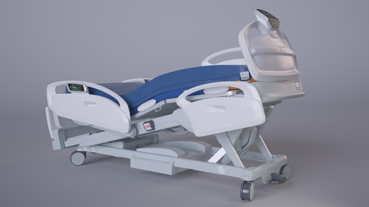 3D model Stryker Procuity ZM Smart Hospital Bed Rigged