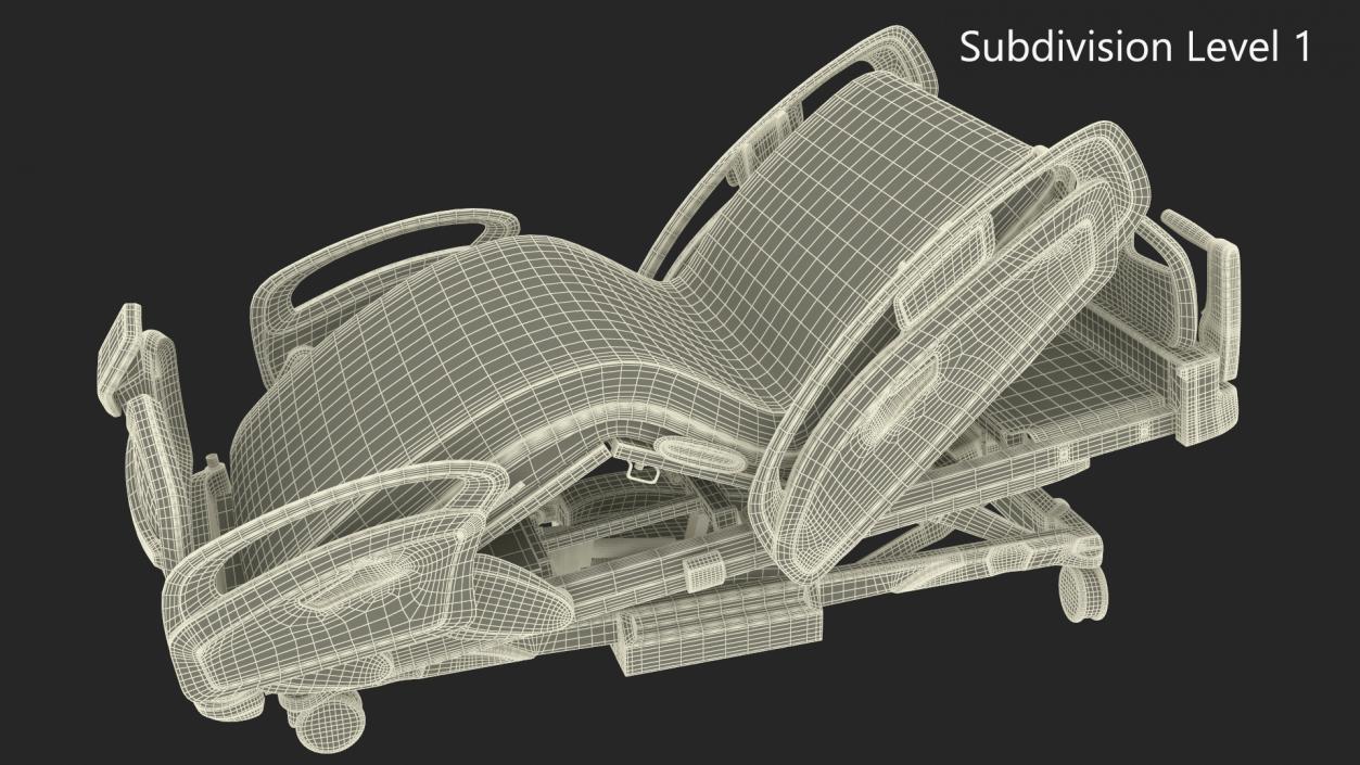 3D model Stryker Procuity ZM Smart Hospital Bed Rigged