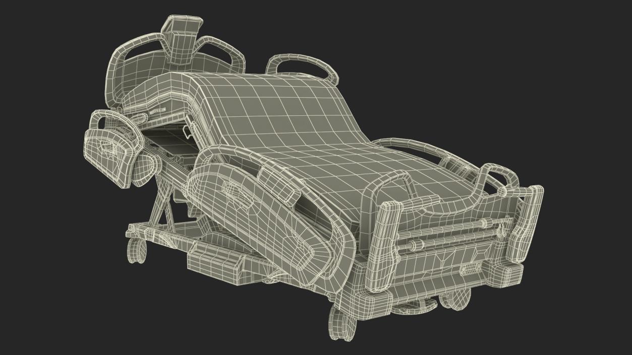 3D model Stryker Procuity ZM Smart Hospital Bed Rigged