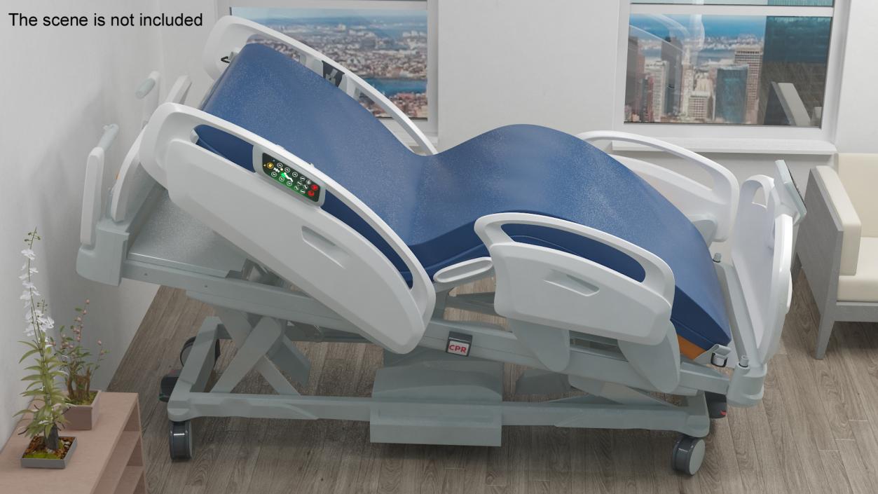 3D model Stryker Procuity ZM Smart Hospital Bed Rigged