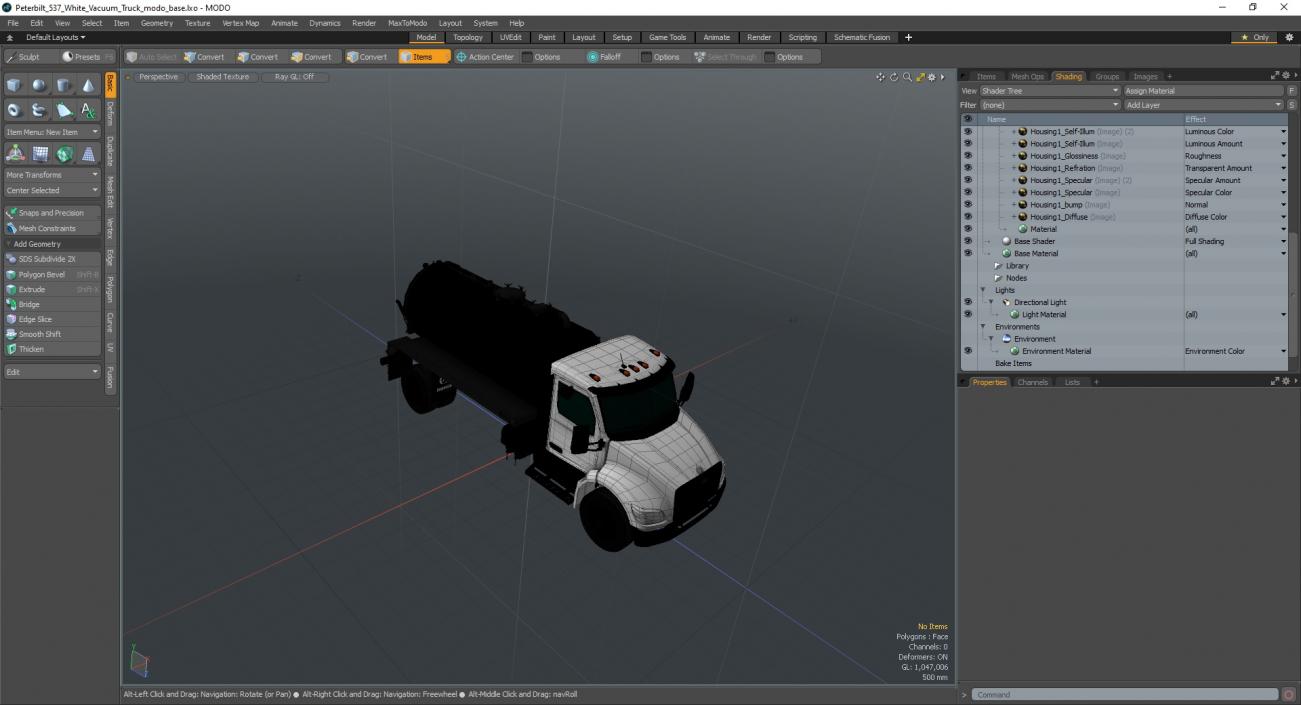 Peterbilt 537 White Vacuum Truck 3D