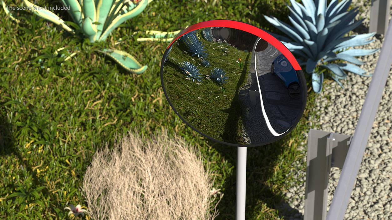 3D model Round Traffic Mirror