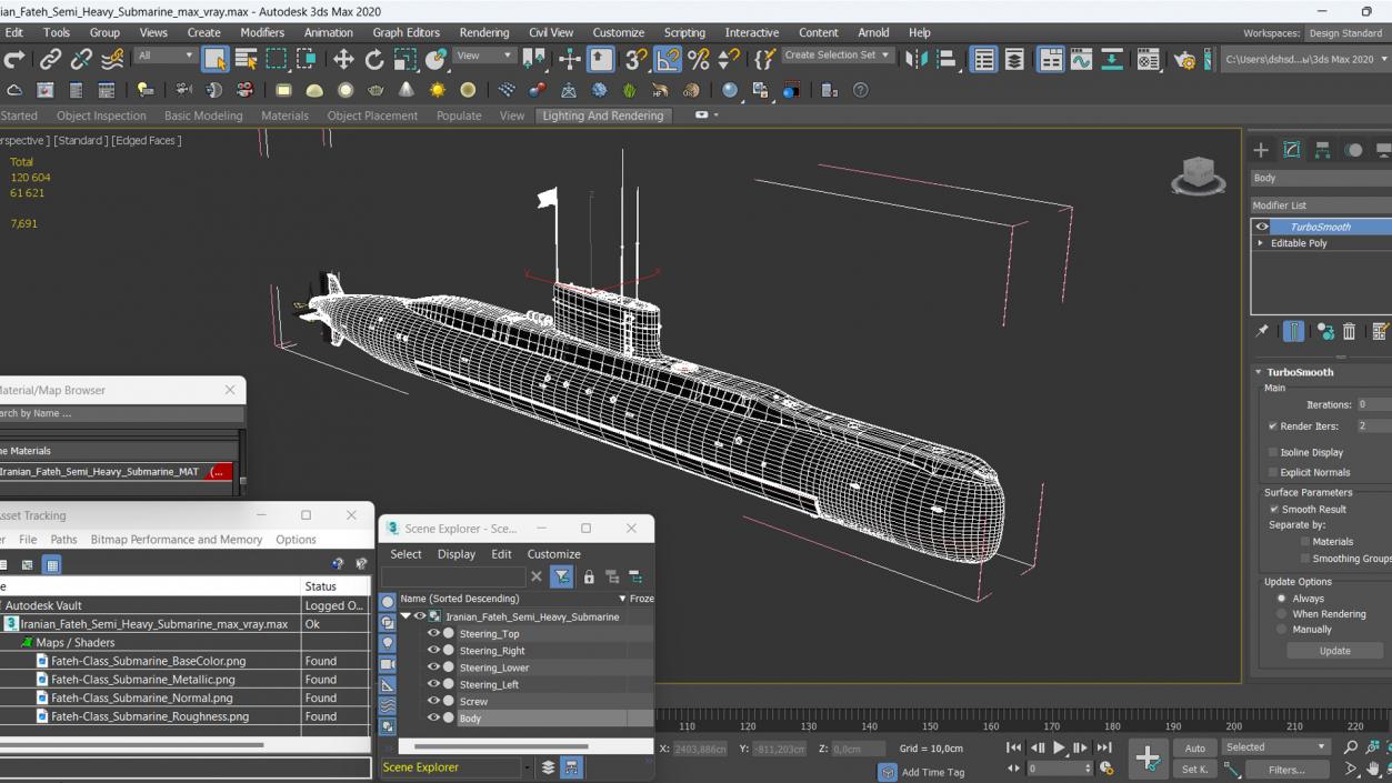 Iranian Fateh Semi Heavy Submarine 3D model