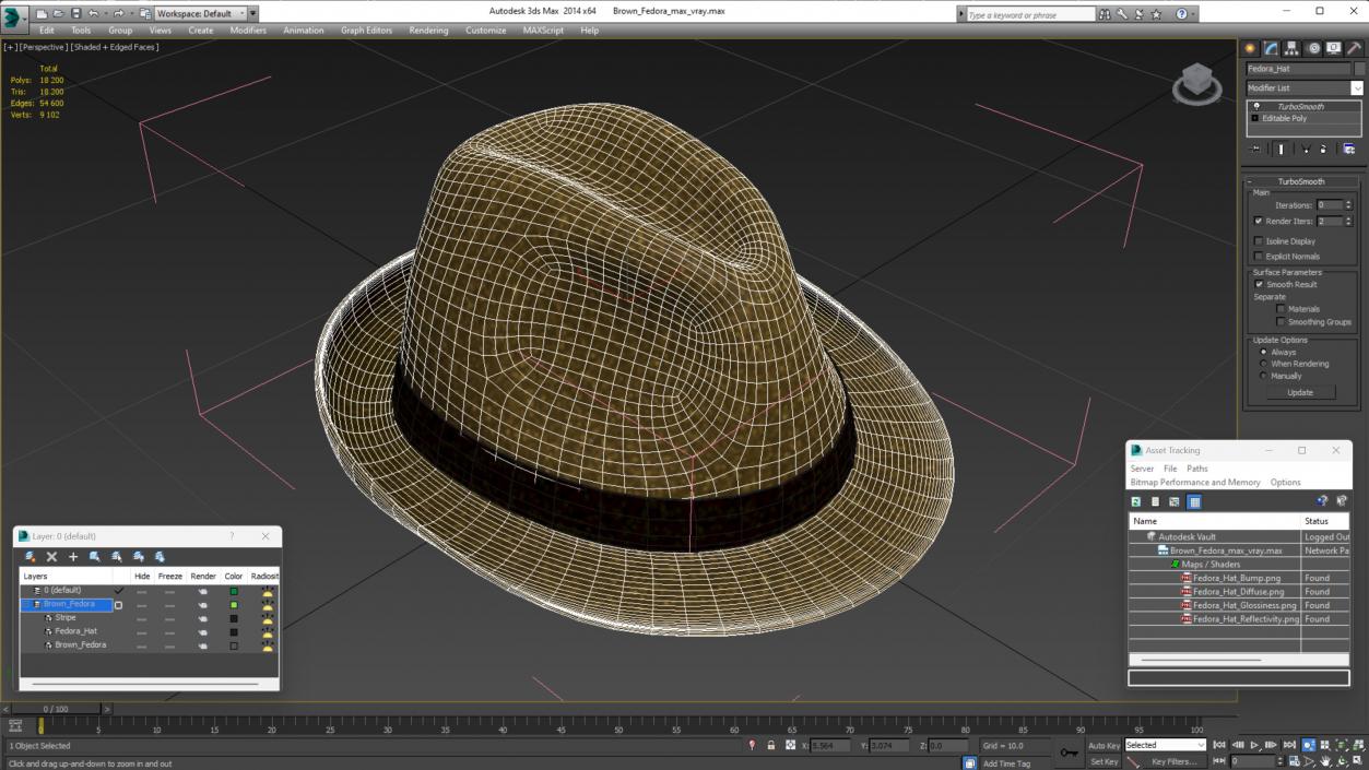 Brown Fedora 3D