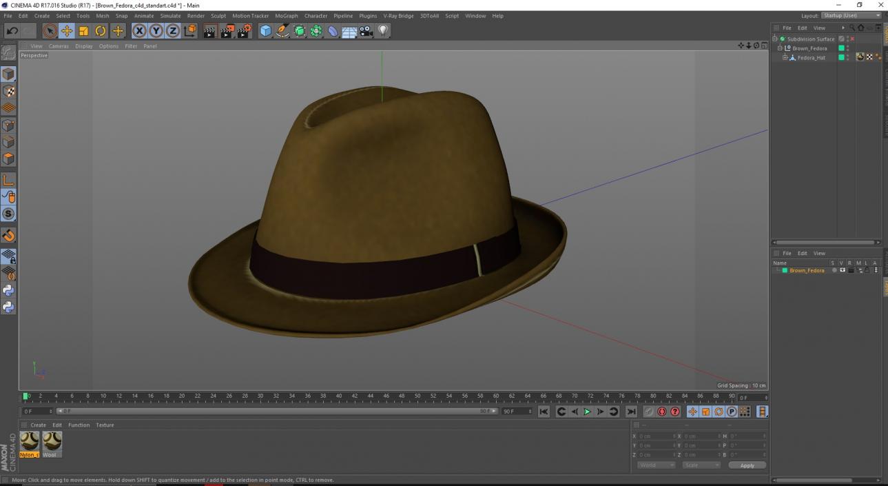 Brown Fedora 3D