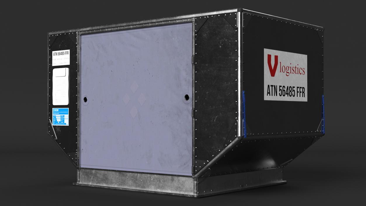 Old Airport Cargo Container 3D