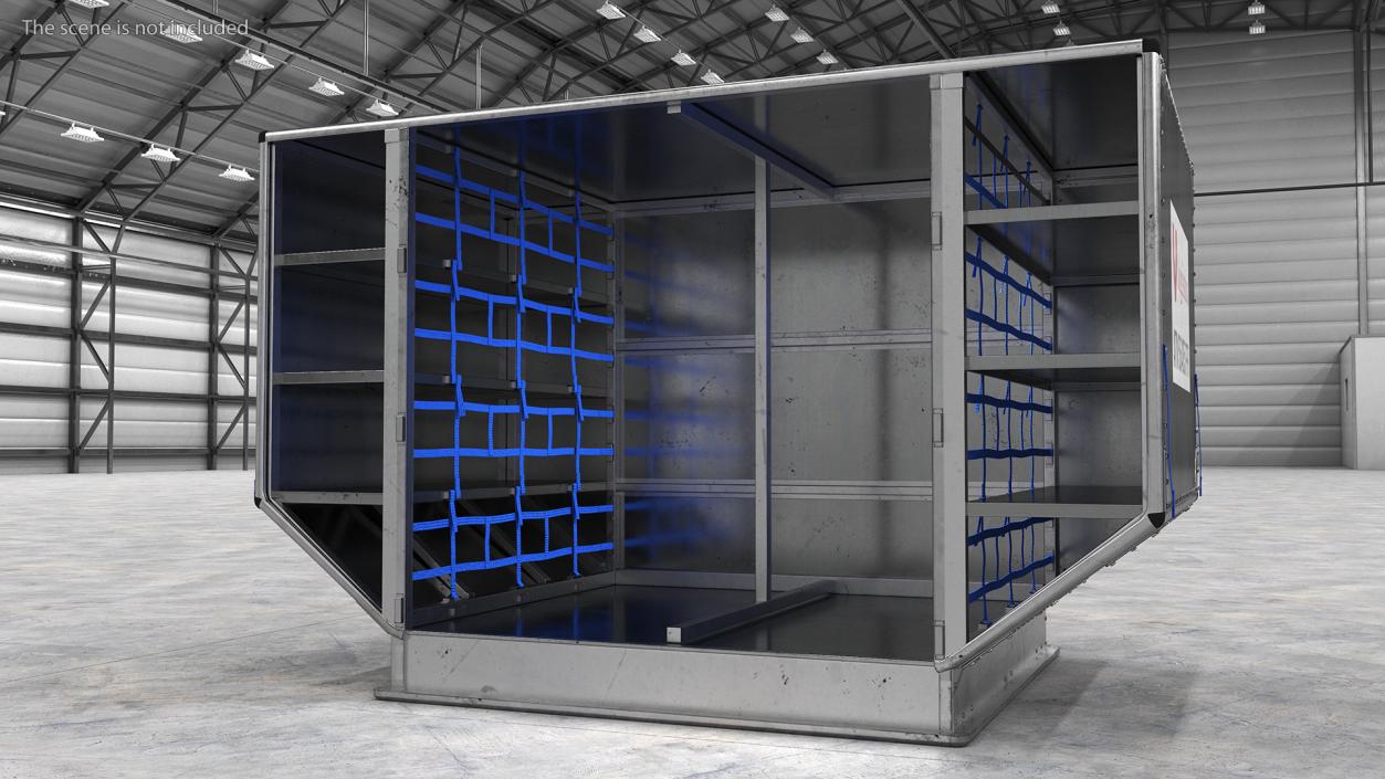 Old Airport Cargo Container 3D