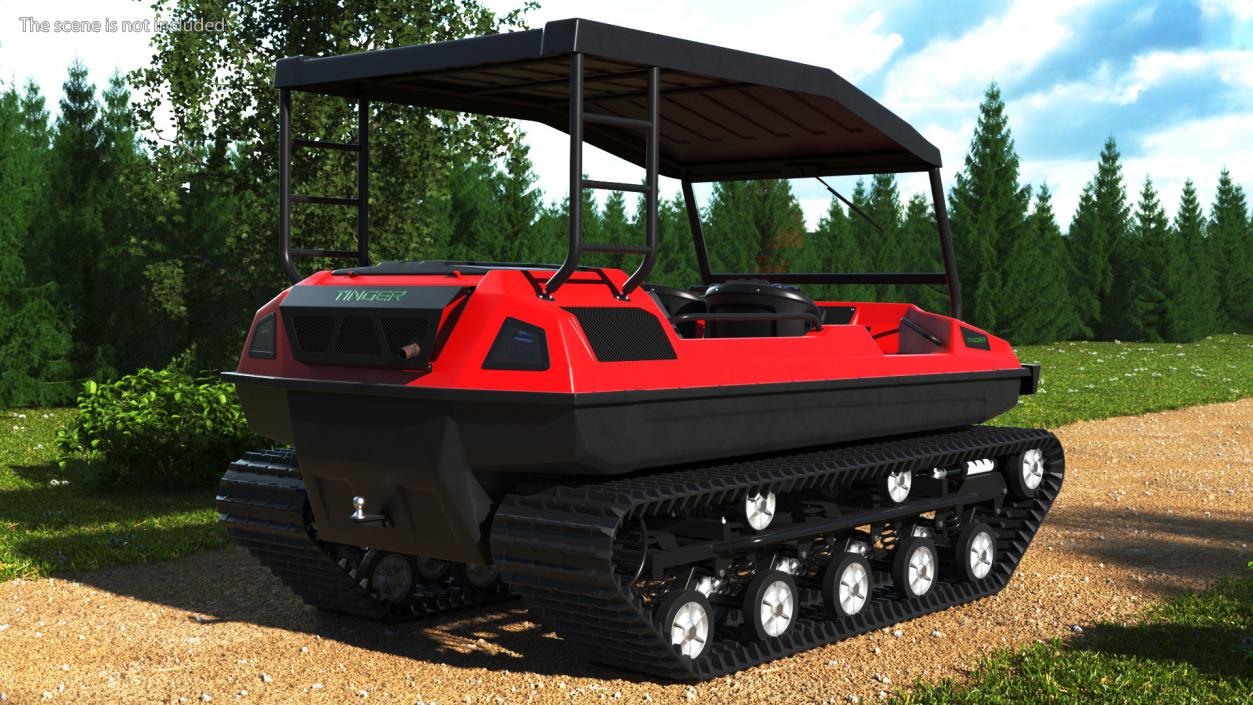 Multi Purpose ATV Tinger Track Red 3D model