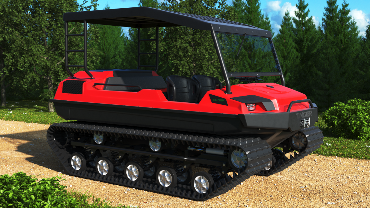 Multi Purpose ATV Tinger Track Red 3D model