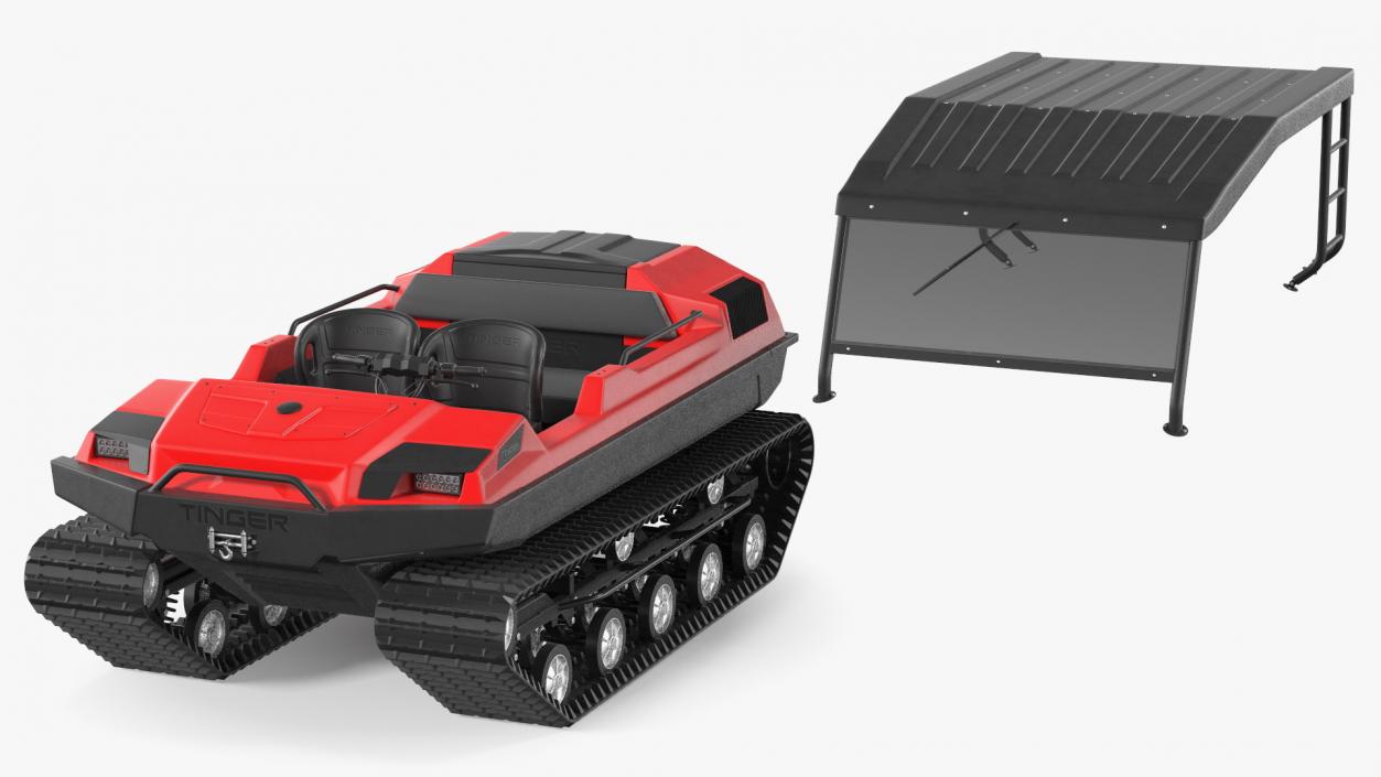 Multi Purpose ATV Tinger Track Red 3D model