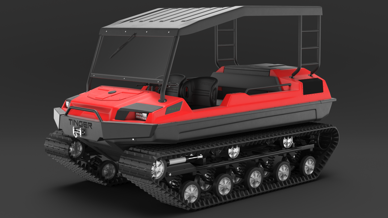 Multi Purpose ATV Tinger Track Red 3D model