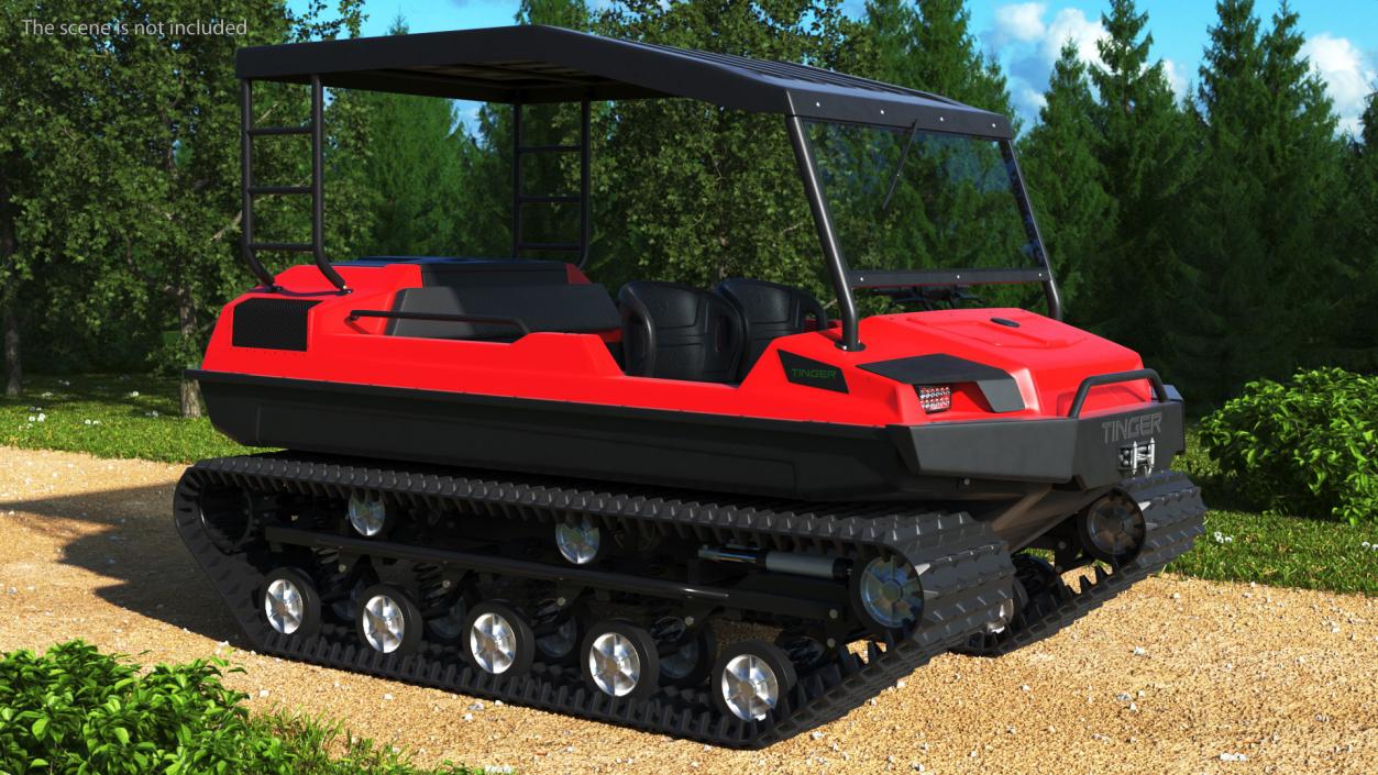 Multi Purpose ATV Tinger Track Red 3D model