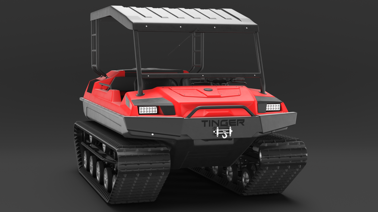 Multi Purpose ATV Tinger Track Red 3D model