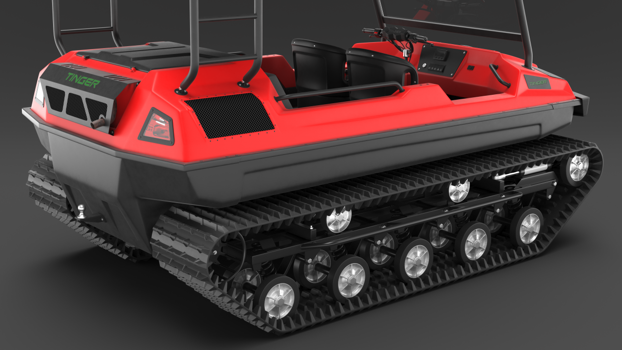 Multi Purpose ATV Tinger Track Red 3D model