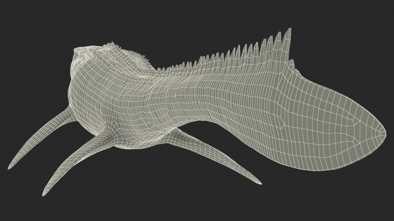 3D Mosasaurus Rigged for Maya