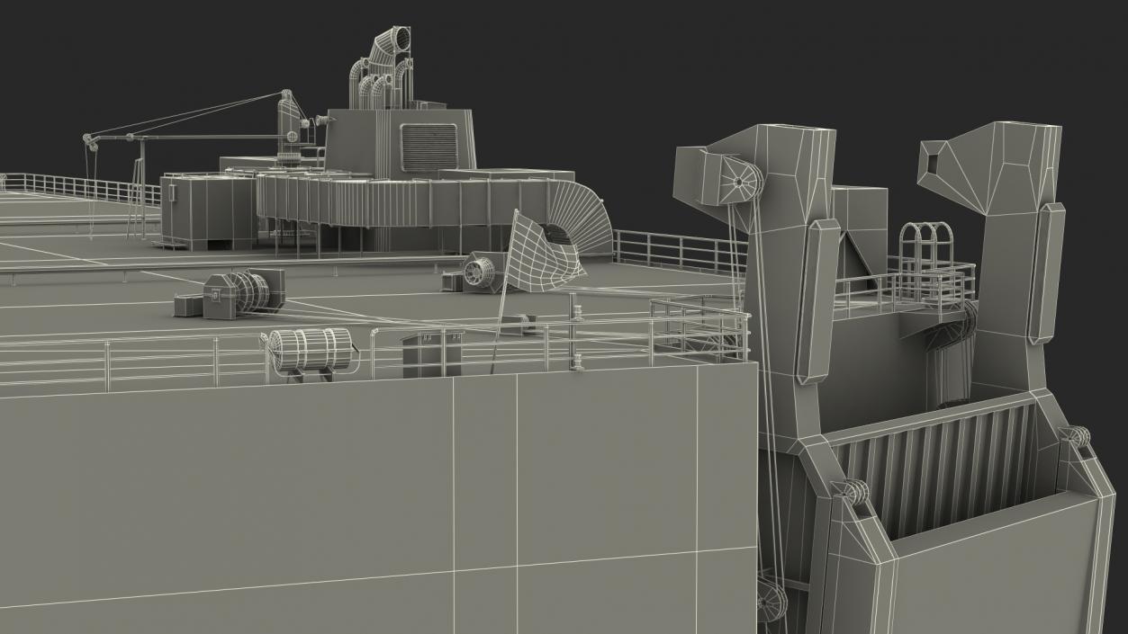 Car Carrier Cargo Ship Rigged 3D model