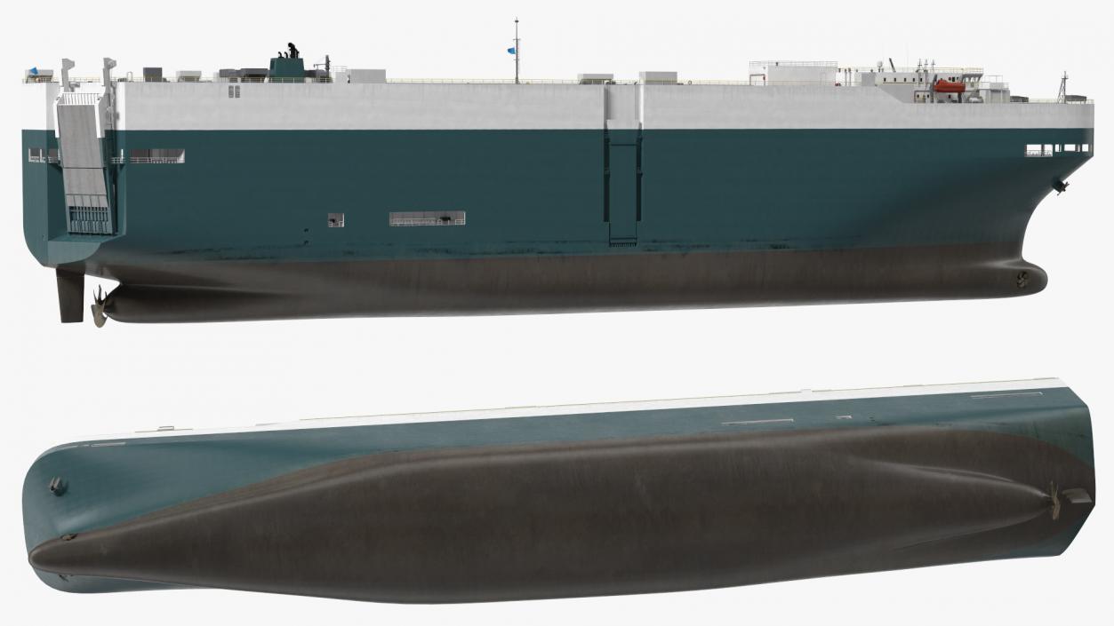 Car Carrier Cargo Ship Rigged 3D model