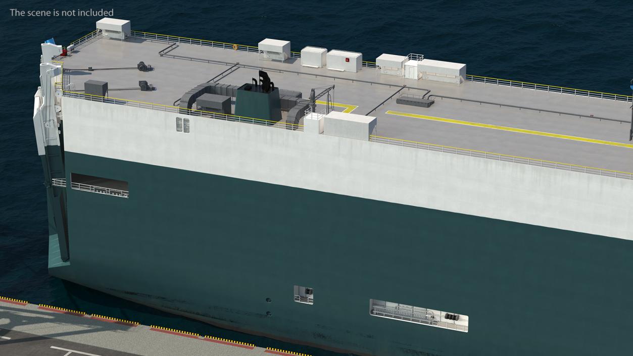 Car Carrier Cargo Ship Rigged 3D model