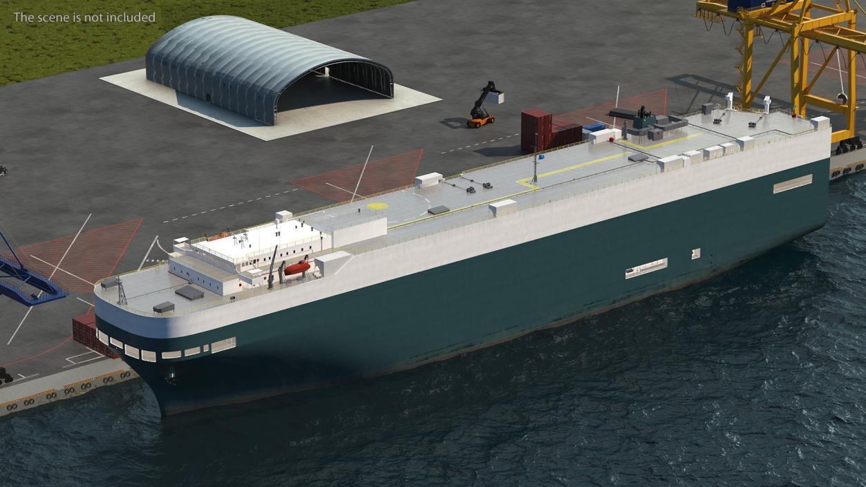 Car Carrier Cargo Ship Rigged 3D model