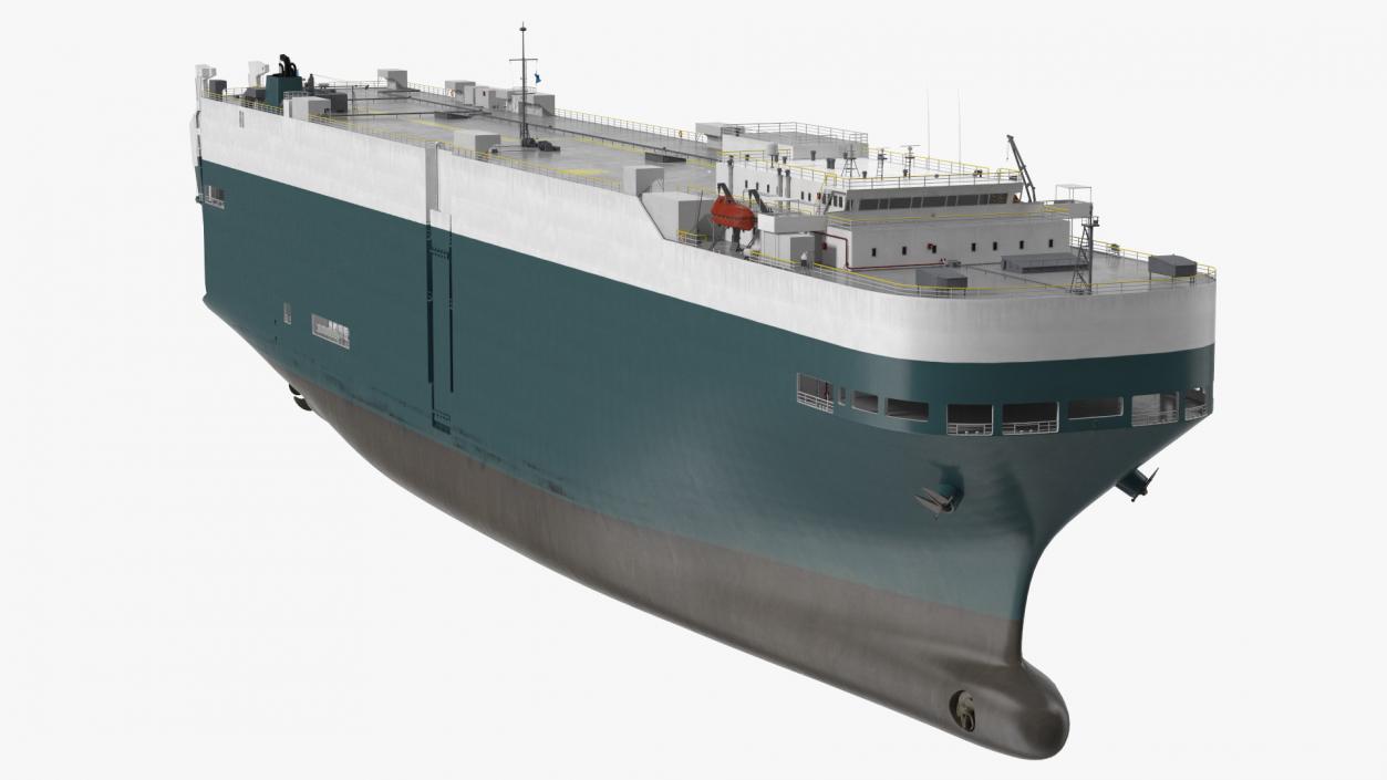 Car Carrier Cargo Ship Rigged 3D model