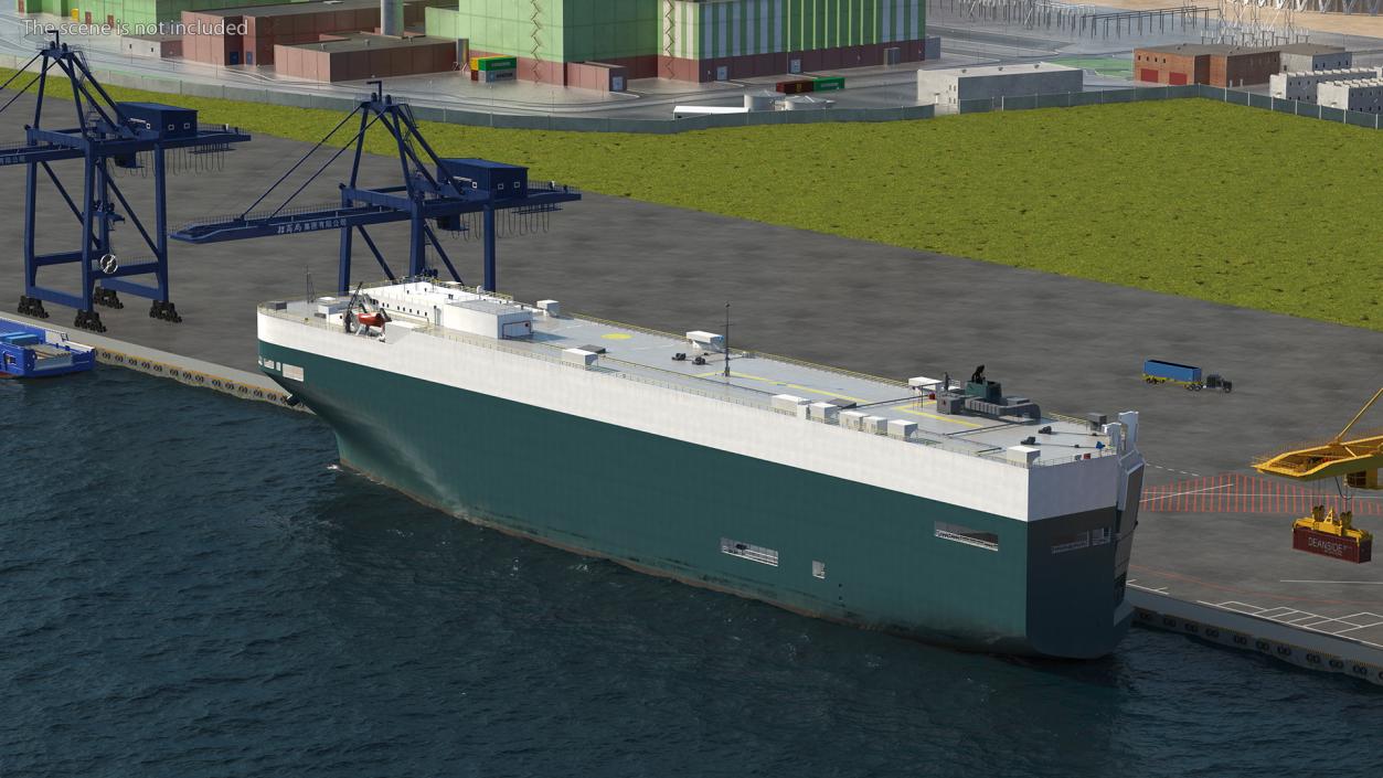 Car Carrier Cargo Ship Rigged 3D model