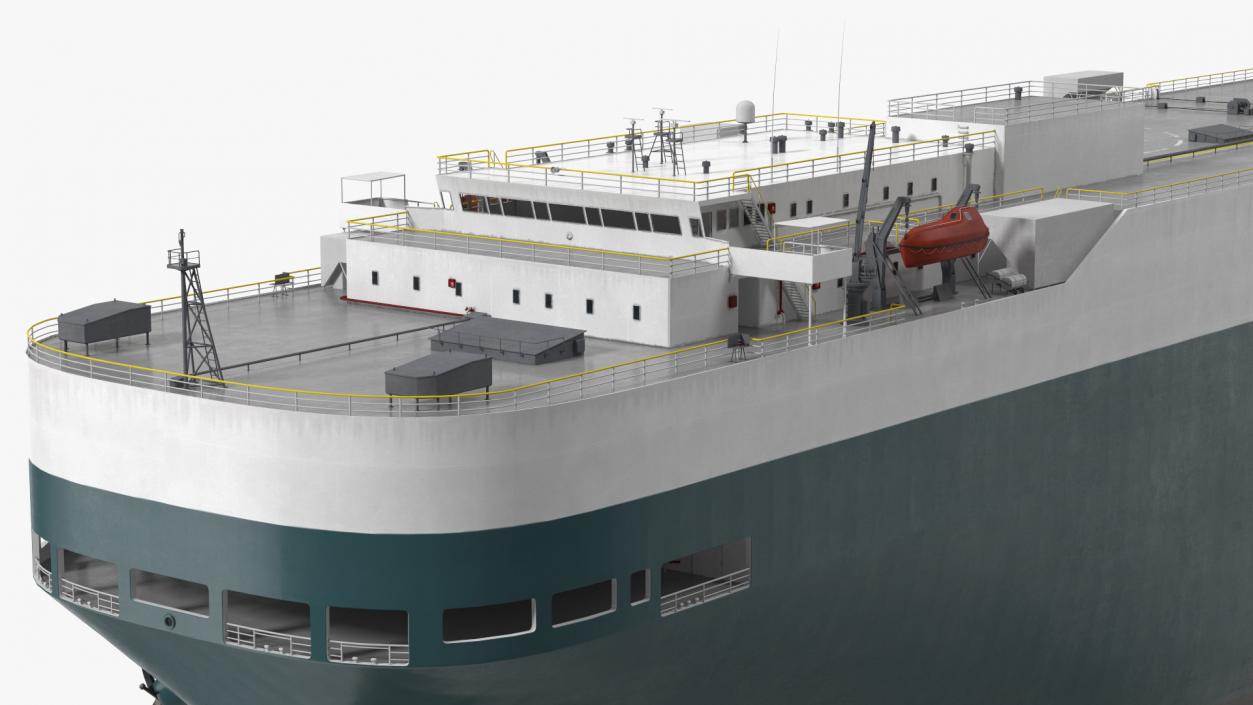 Car Carrier Cargo Ship Rigged 3D model