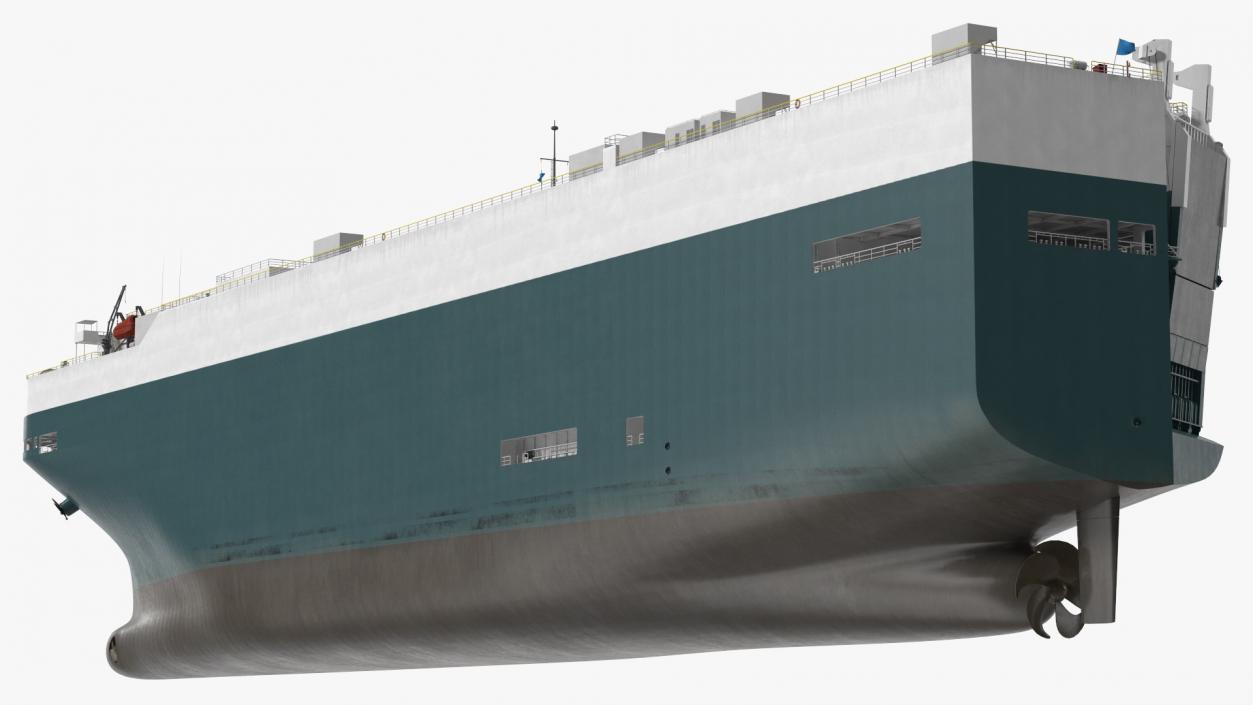 Car Carrier Cargo Ship Rigged 3D model