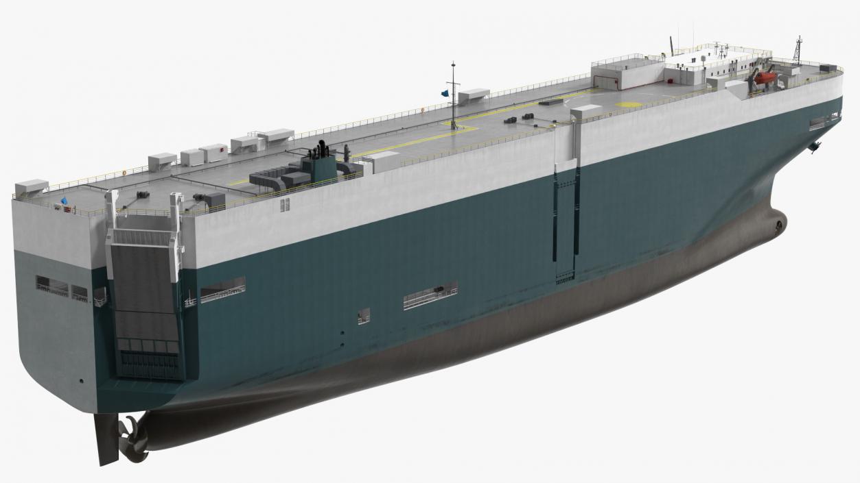 Car Carrier Cargo Ship Rigged 3D model